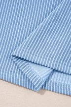 Ribbed Colourblock Co-ord Set with Wide-Leg Trousers