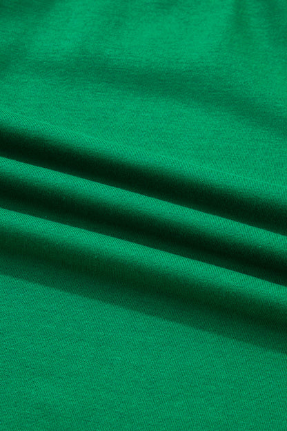 Women's Green Half Zip Short Sleeve Summer Mini Dress