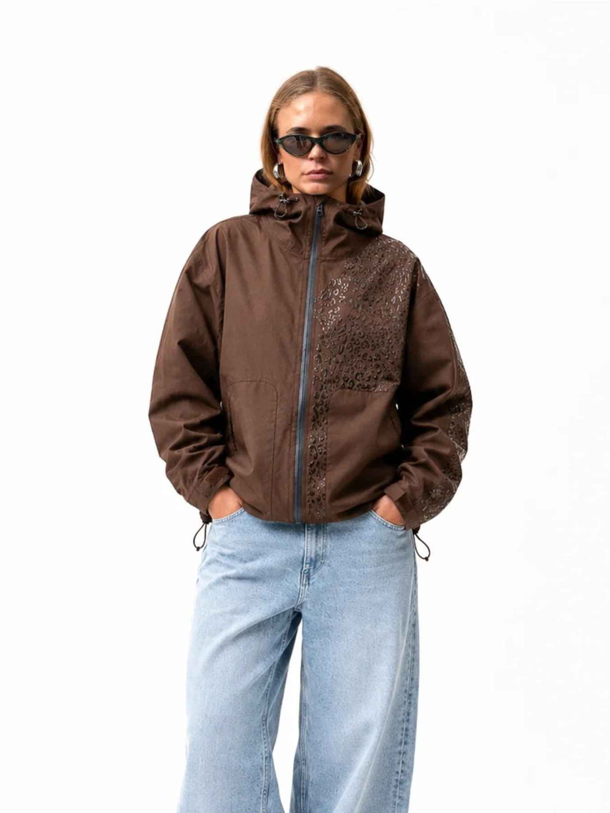 Water Reactive Cheetah Rain Jacket