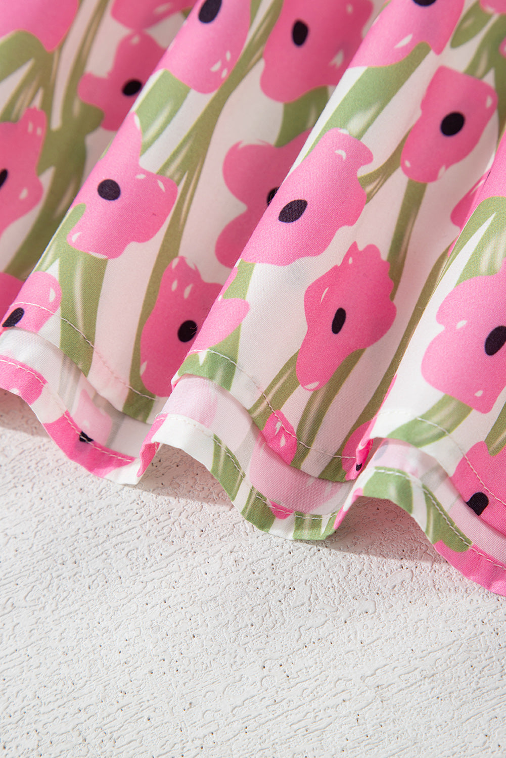 Women's Pink Floral Square Neck Summer Maxi Dress