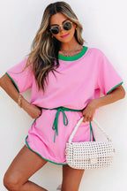 Colourblock Co-ord Set with Drop Shoulder Top and Skort