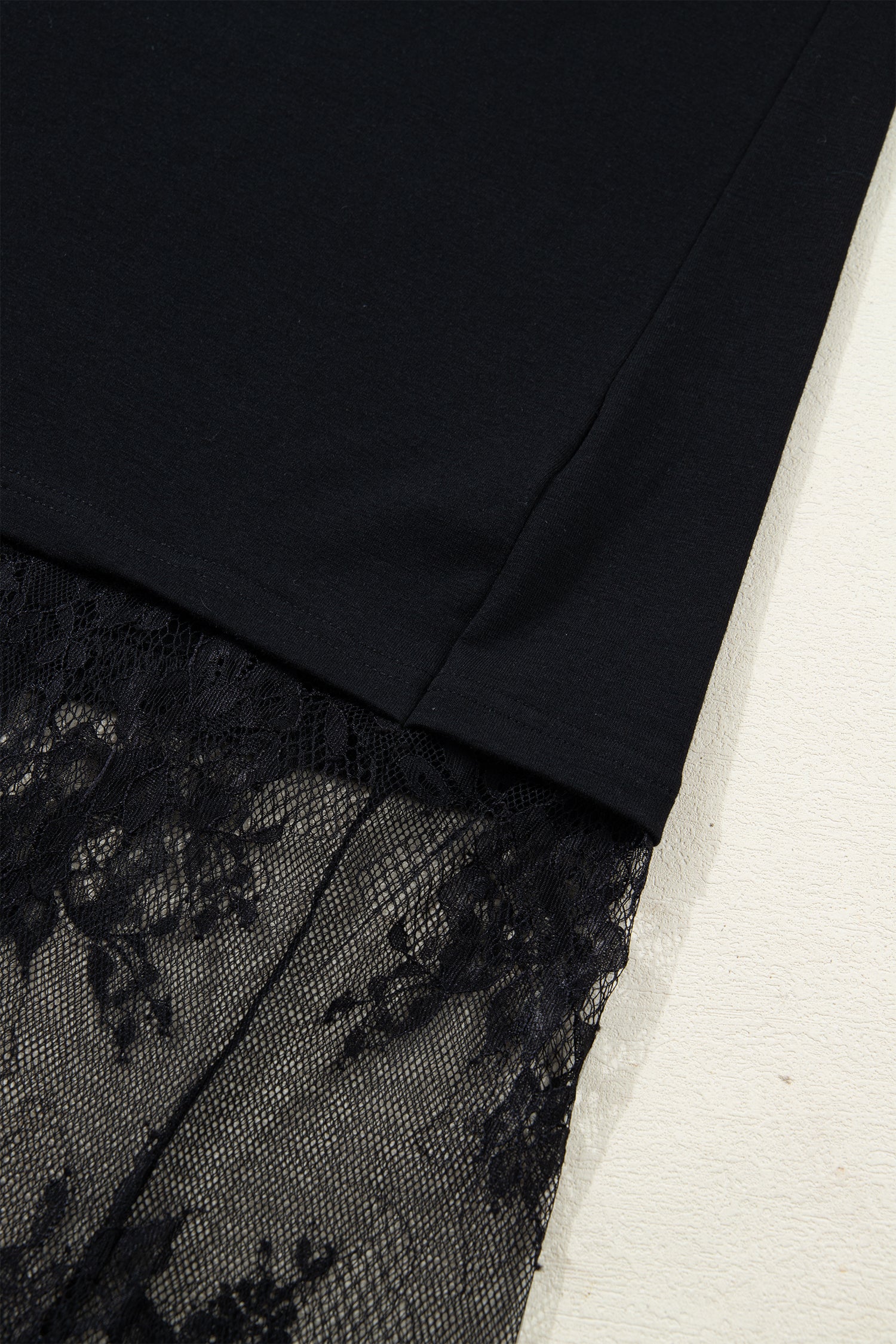 Black Floral Patchwork Short Sleeve T Shirt Loose Maxi Dress