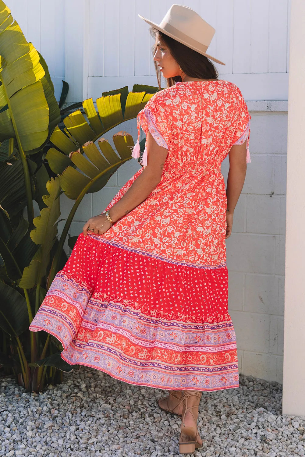 Wild Bloom Empire Waist Maxi Dress