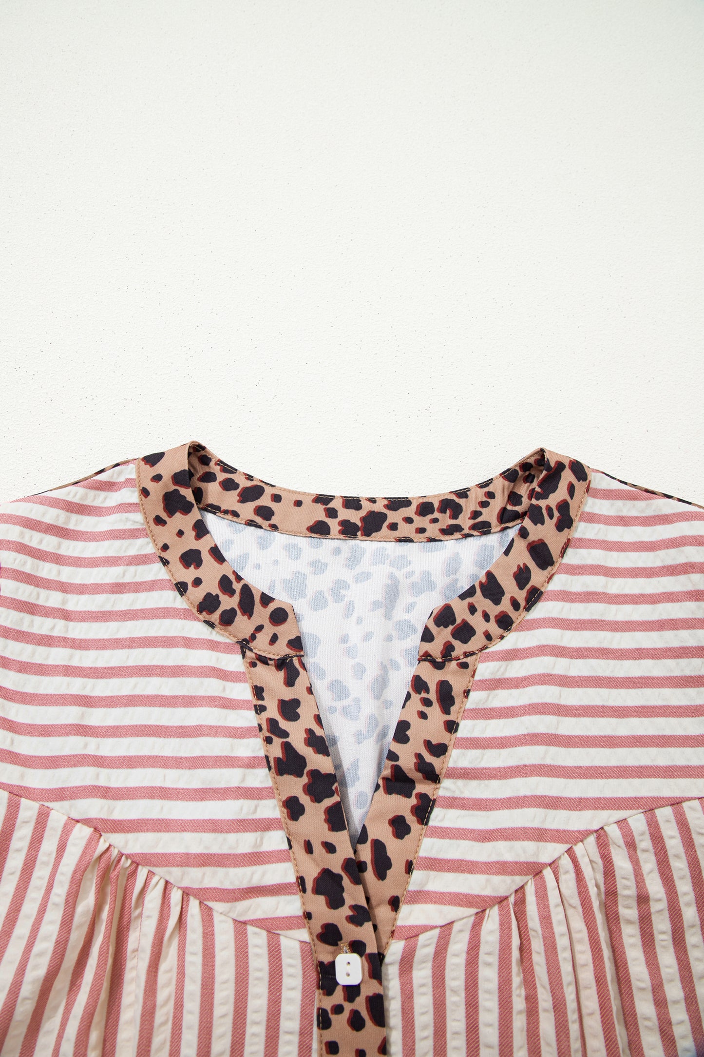 Women's Pink Striped Button Down Summer Mini Dress