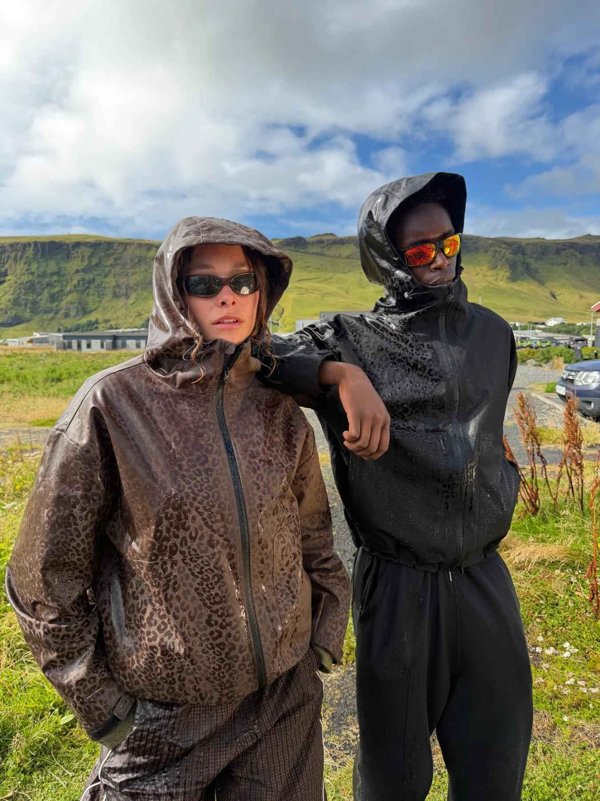 Water Reactive Cheetah Rain Jacket