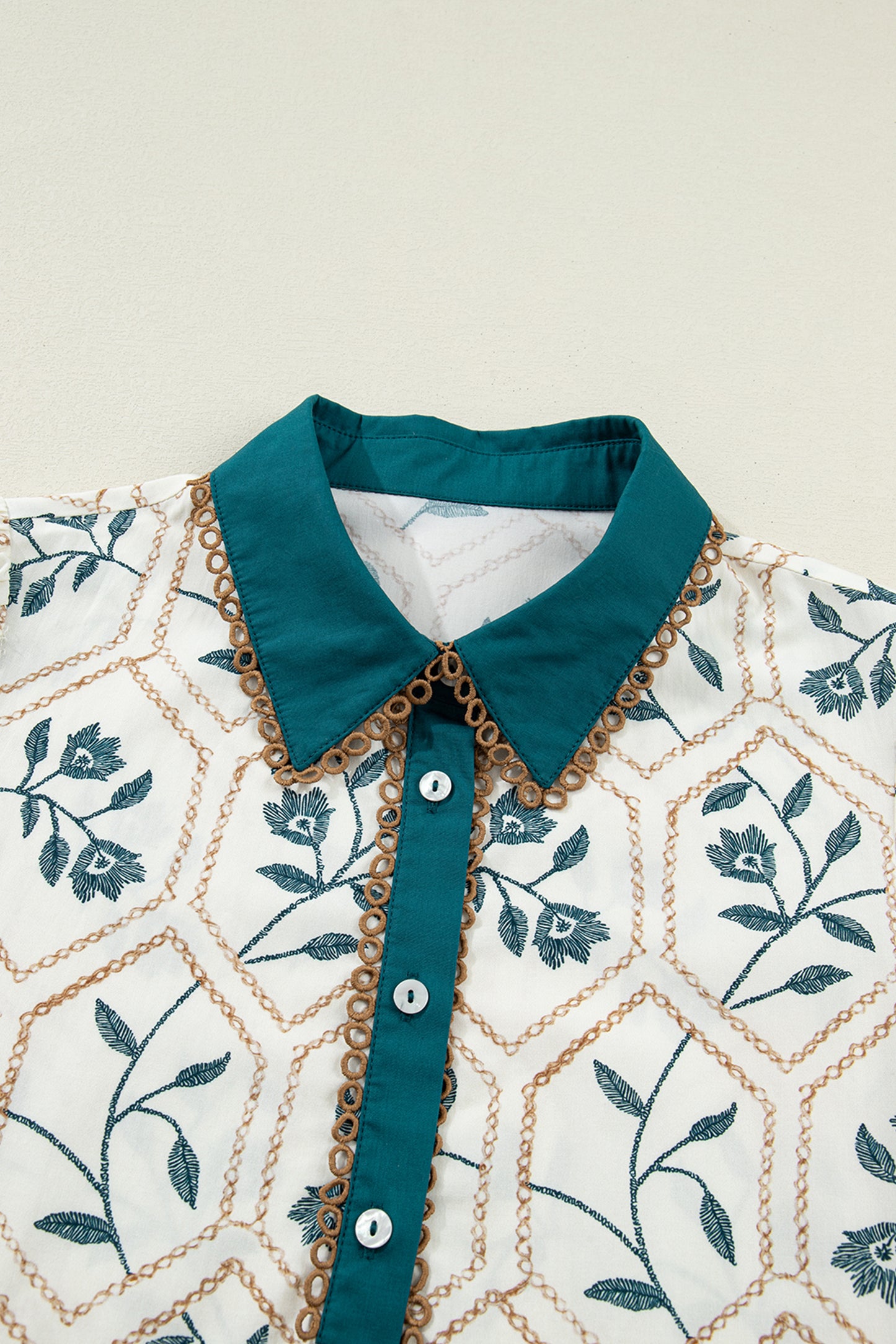 Women's Green Floral Short Sleeve Summer Mini Dress