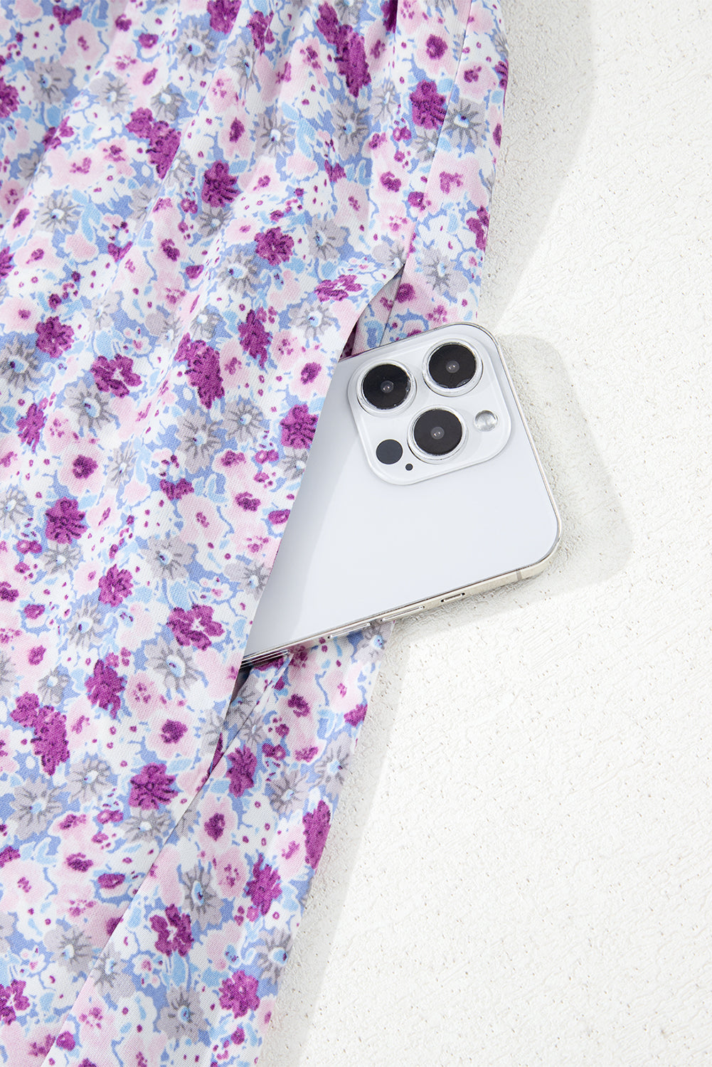 Women's Purple Floral Summer Maxi Dress