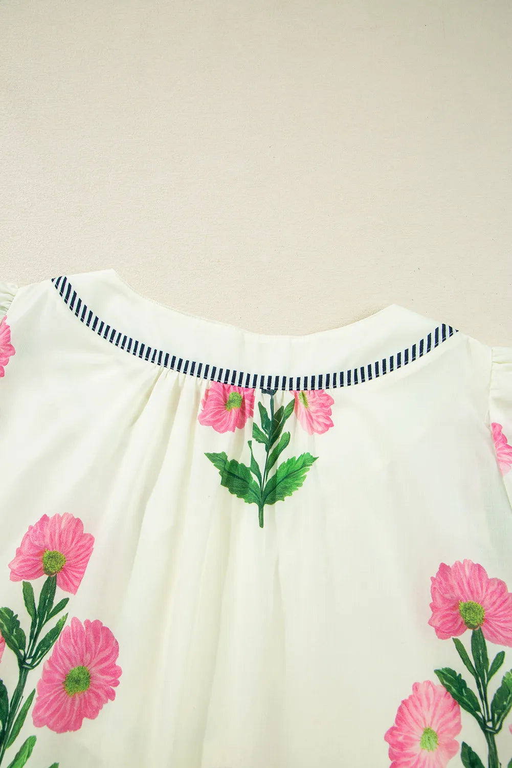 Bloom Pop Split-Neck Mini Dress