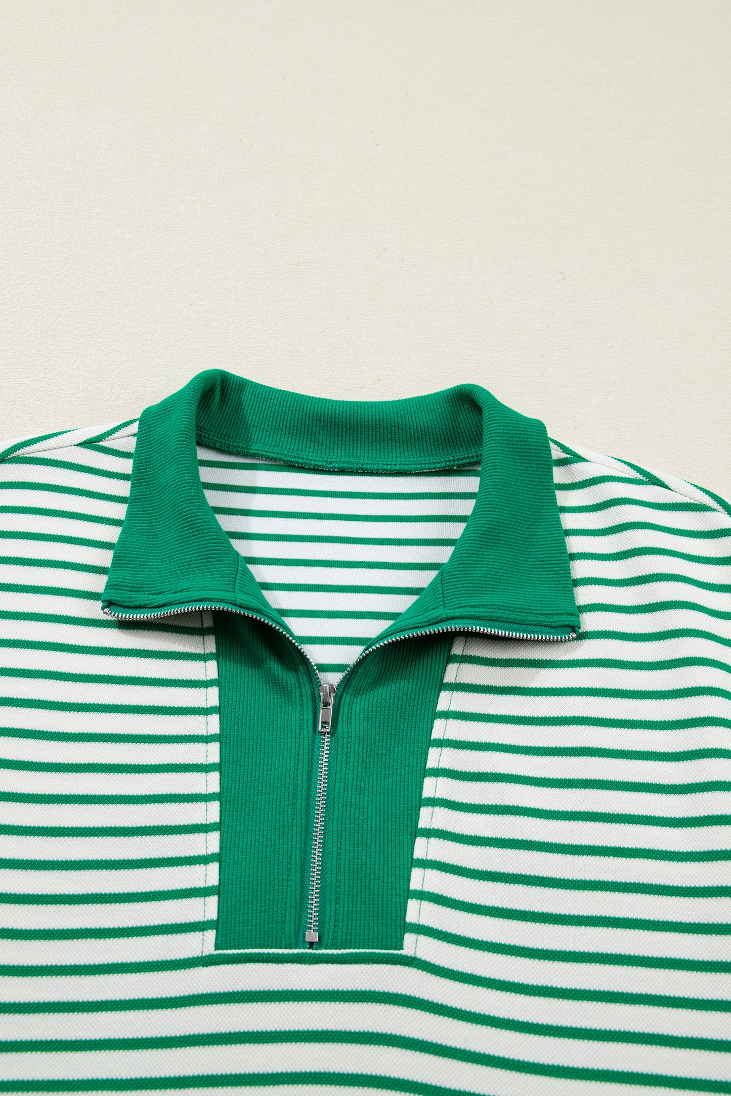 Women's Green Stripe Summer Mini Dress with Pockets