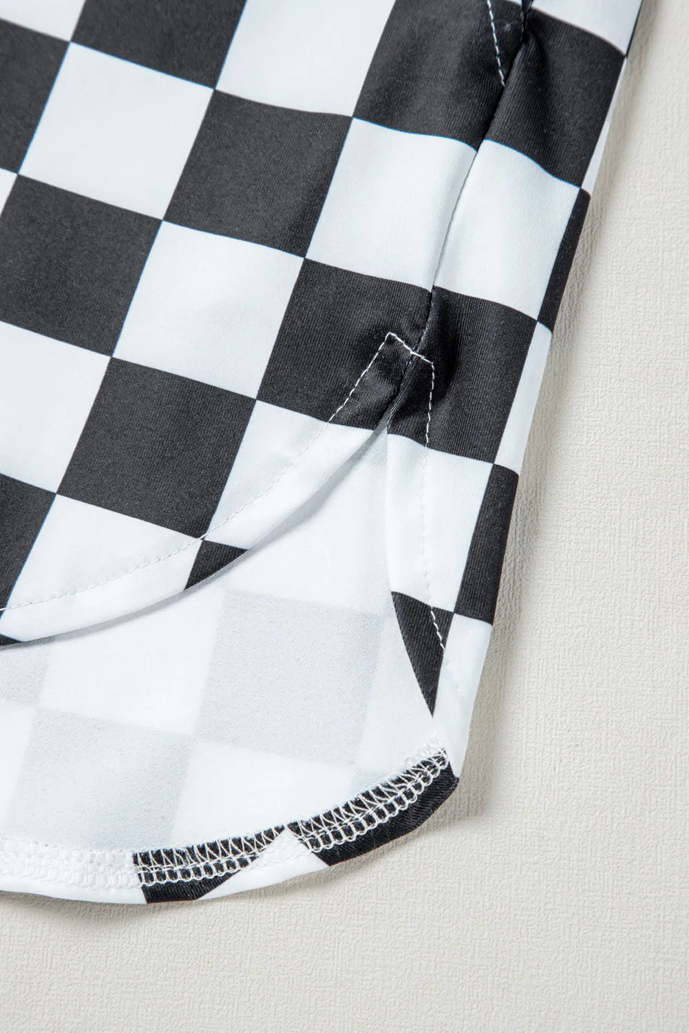 High-Waist Checkered Shorts