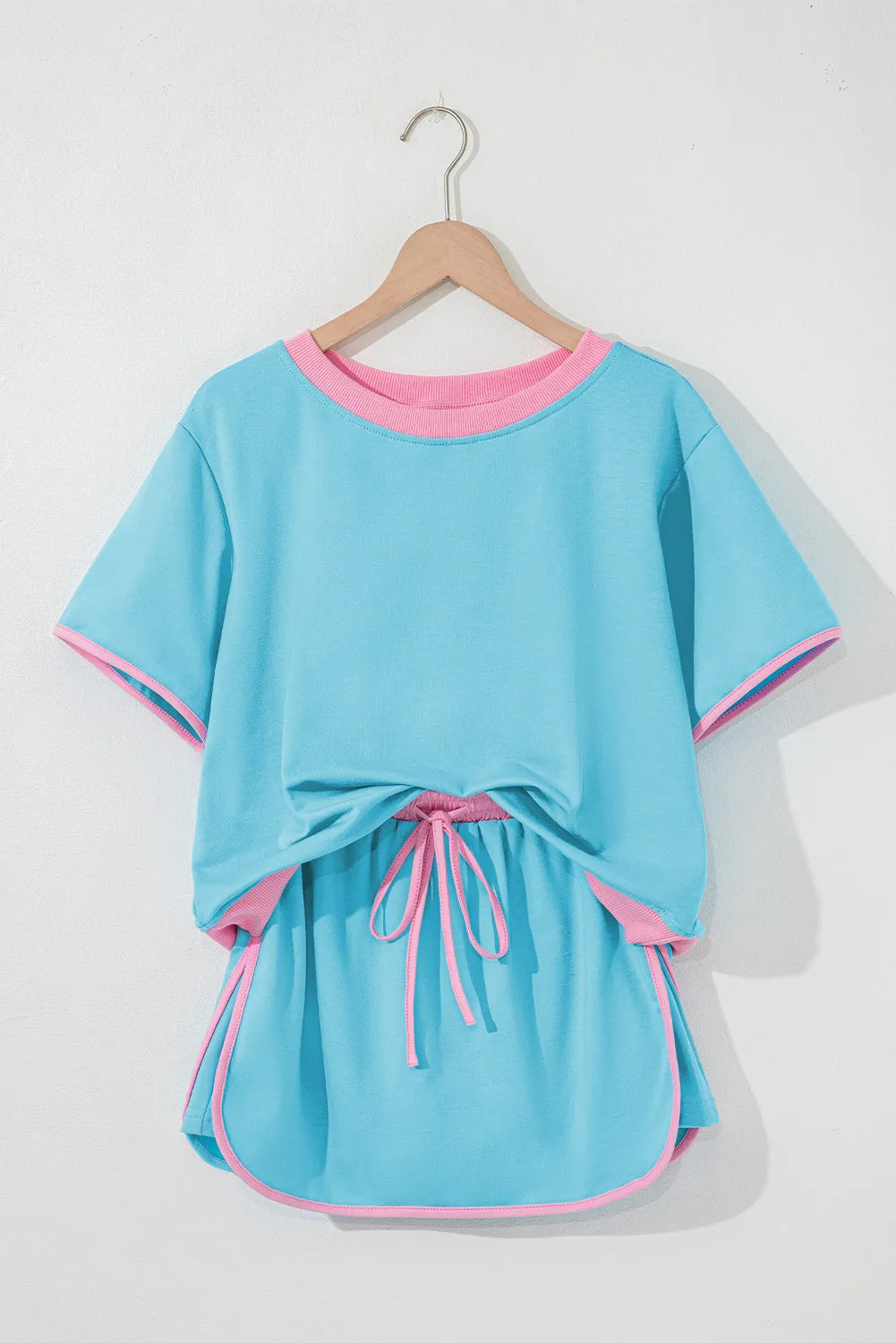 Colourblock Co-ord Set with Drop Shoulder Top and Skort