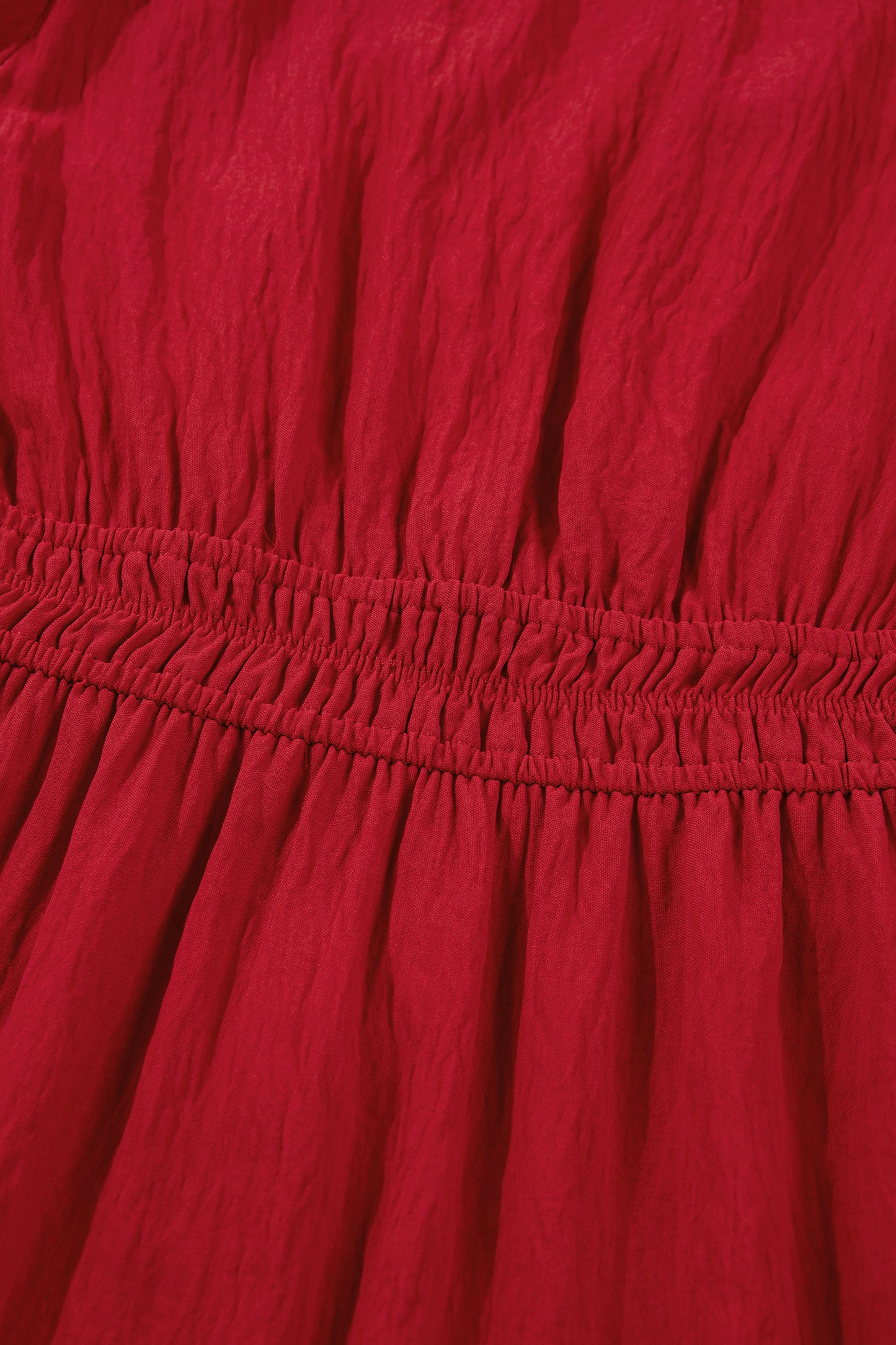 Women's Red Long Sleeve Summer Maxi Dress