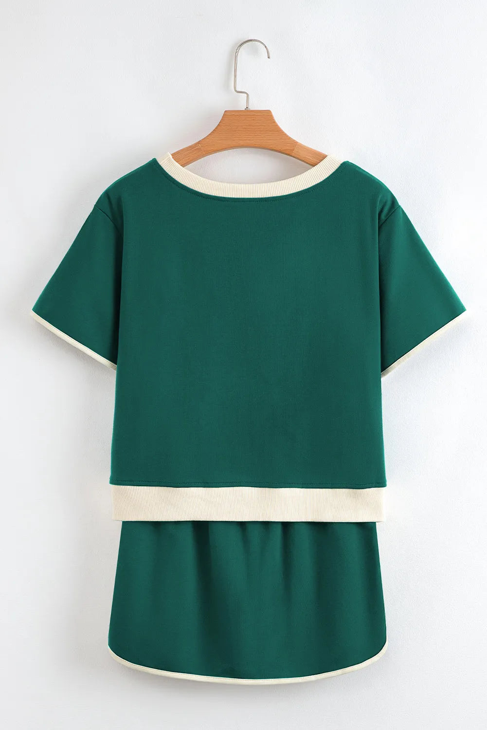 Colourblock Co-ord Set with Drop Shoulder Top and Skort