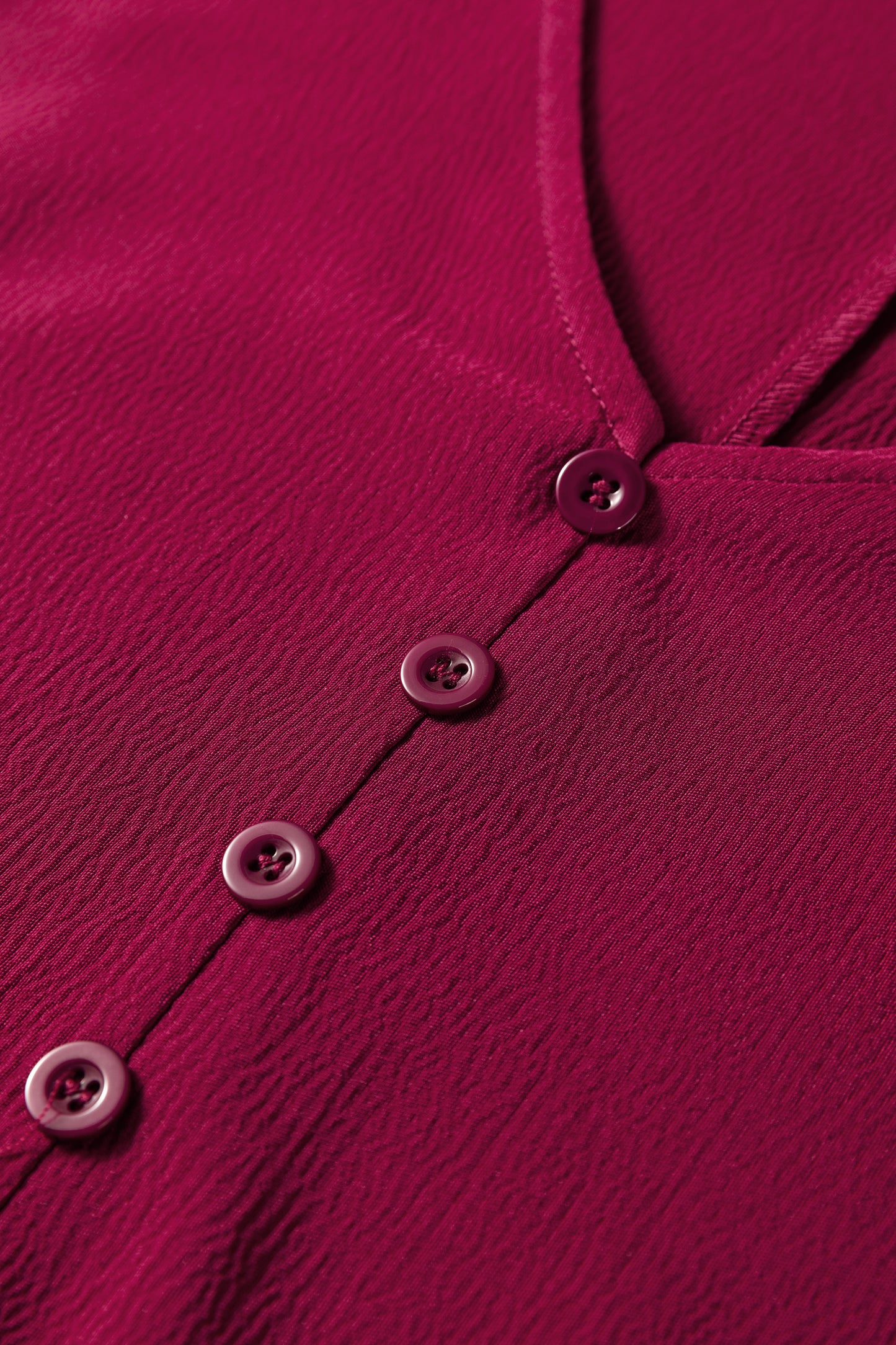 Women's Burgundy Long Sleeve V Neck Summer Maxi Dress