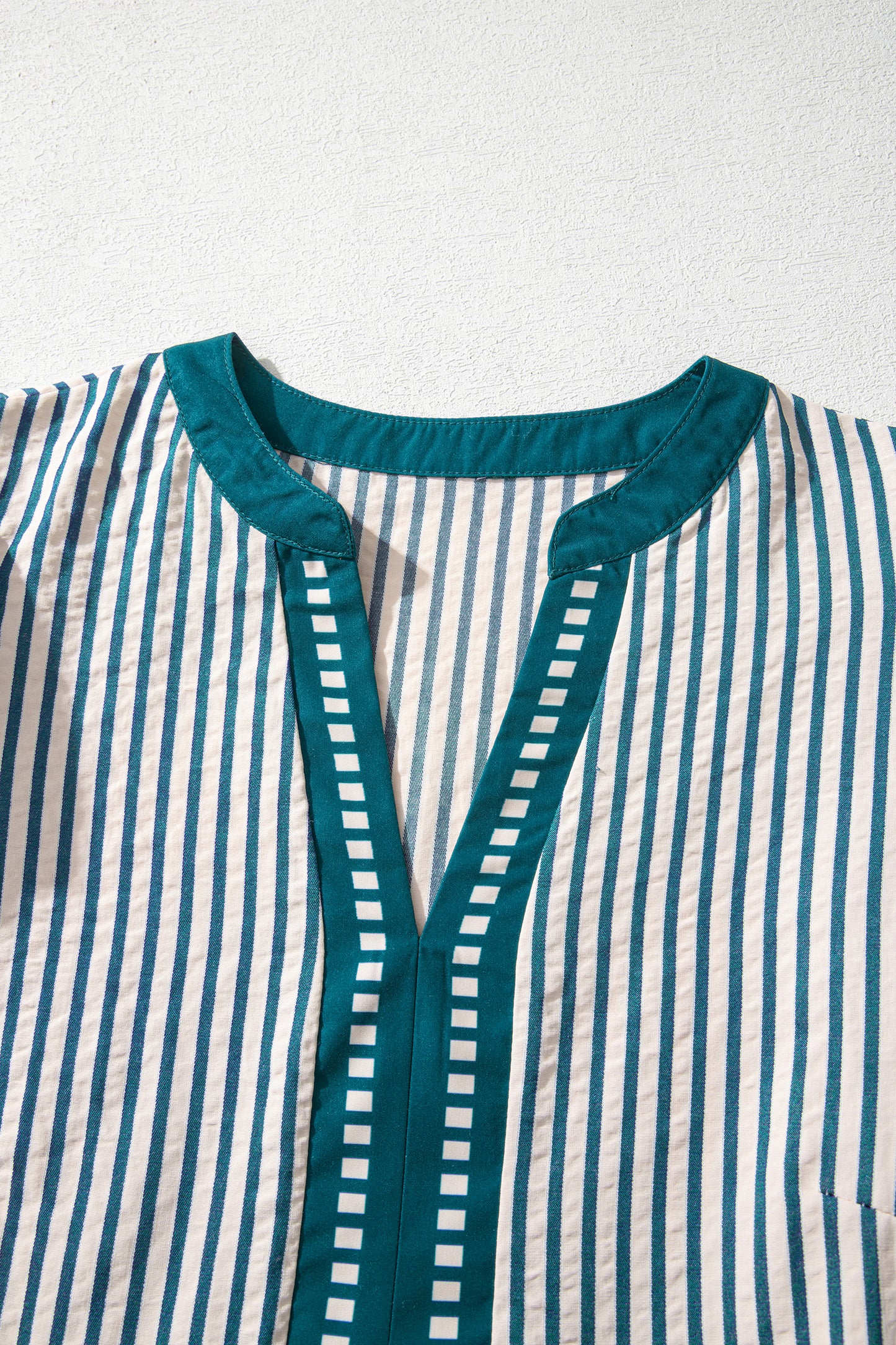 Women's Green Stripe Short Sleeve Summer Midi Dress