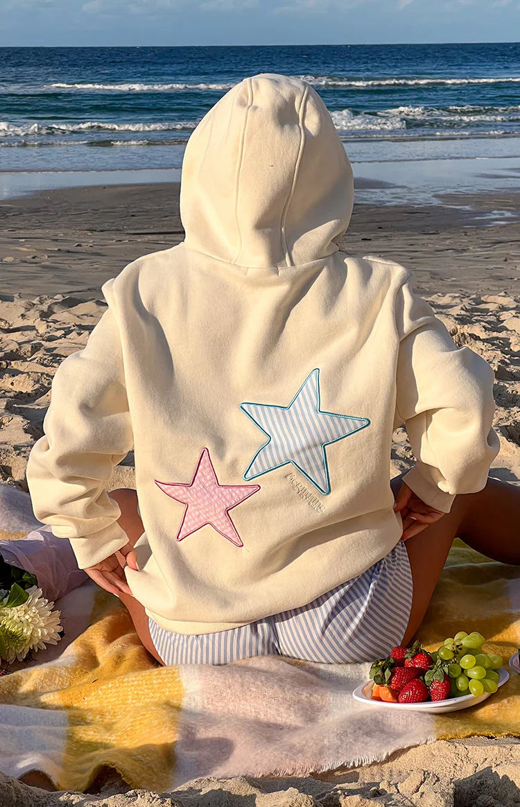 ALMORIO CREAM STAR HOODIE