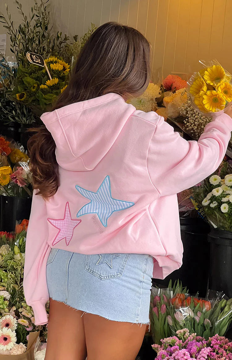 ALMORIO PINK STAR HOODIE