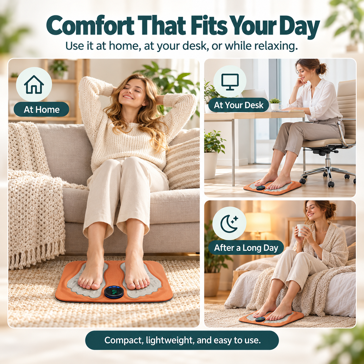 EMS Foot Massager Mat - Electric Foot Massager for Tired Feet