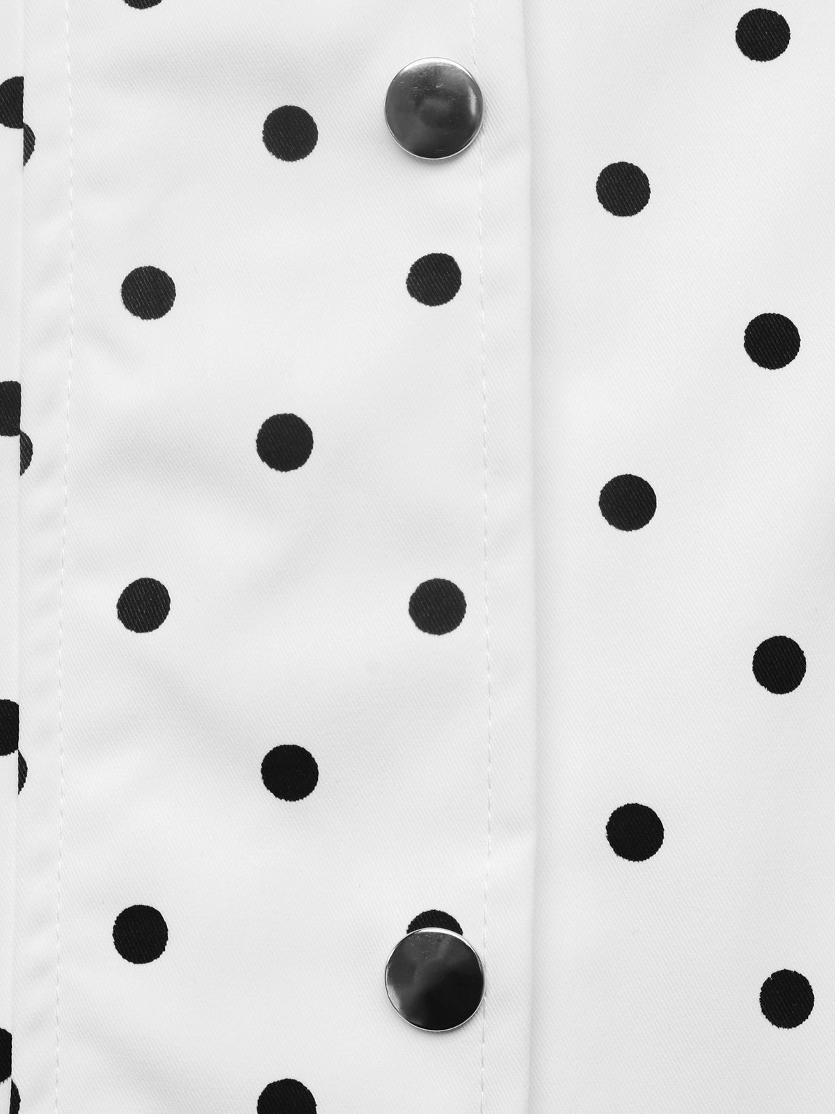 Funnel Neck Zip Front Cropped Polka Dot Jacket