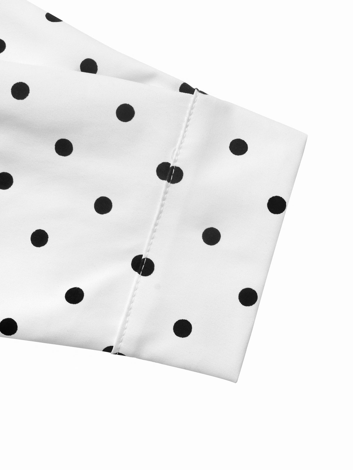Funnel Neck Zip Front Cropped Polka Dot Jacket