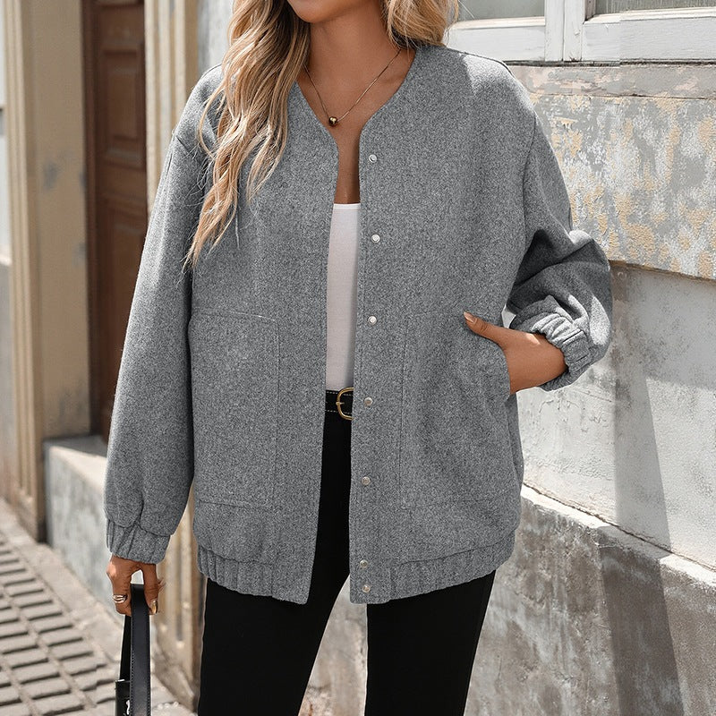 Women's Bomber Jacket - front view, open