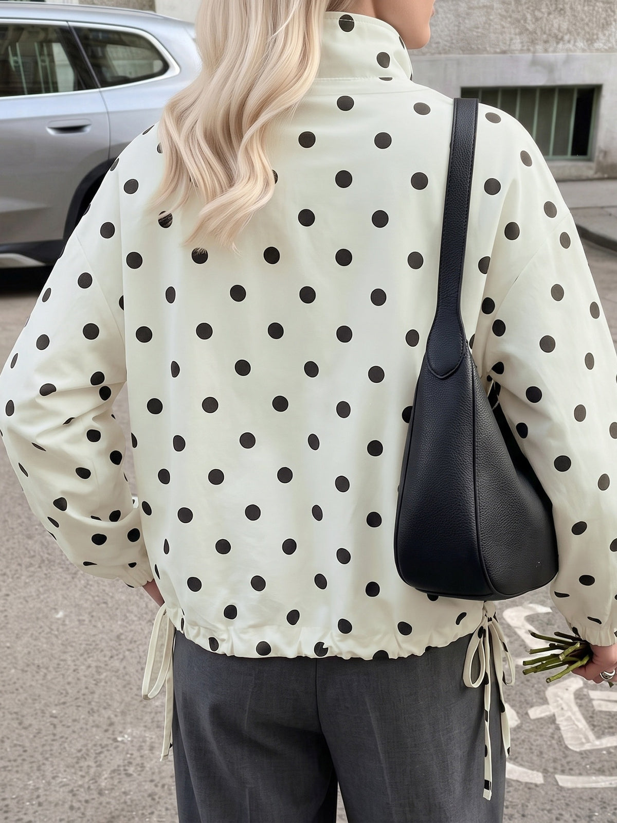 Women's Polka Dot Windbreaker Jacket