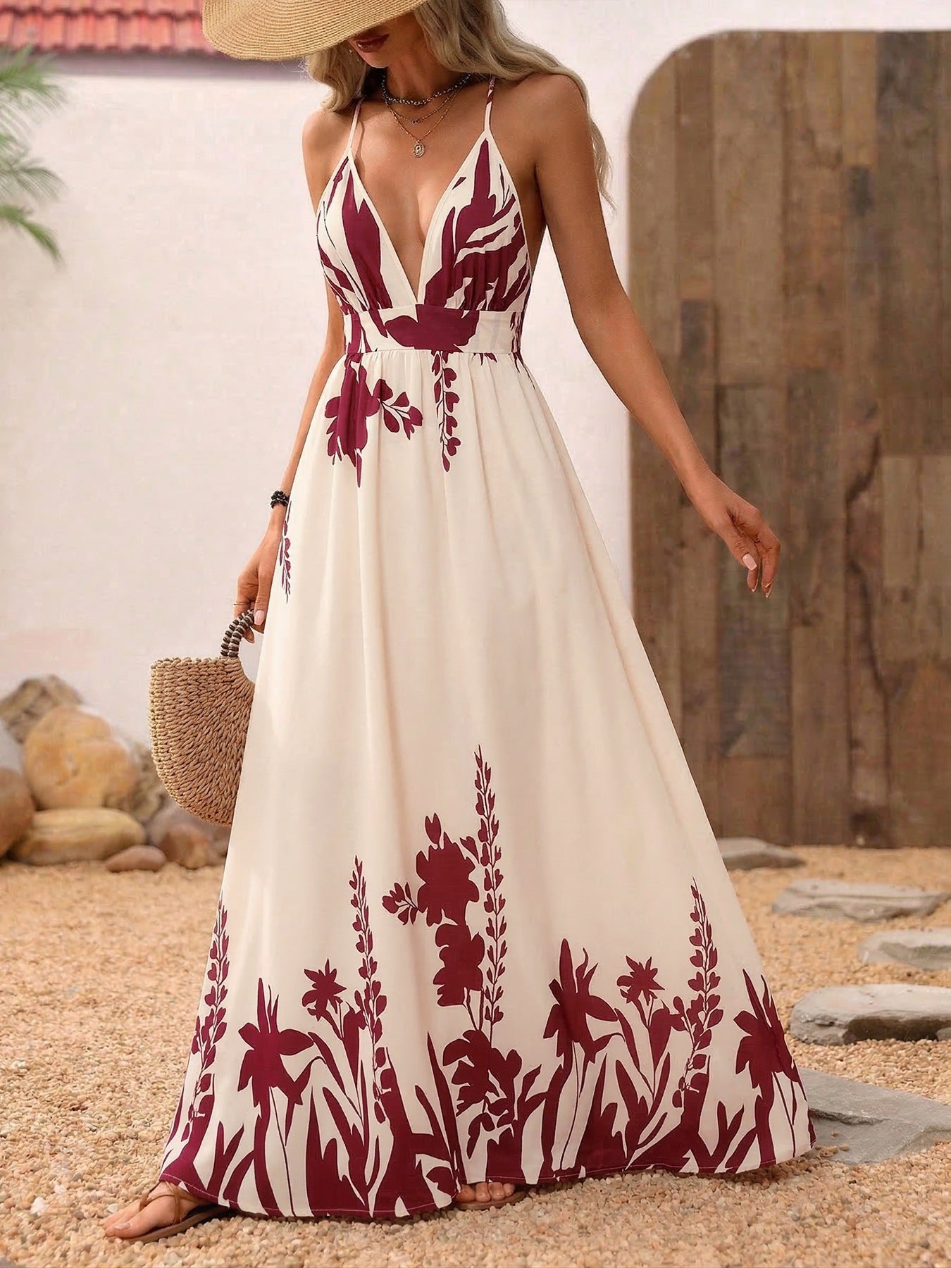 Boho Floral Maxi Sundress