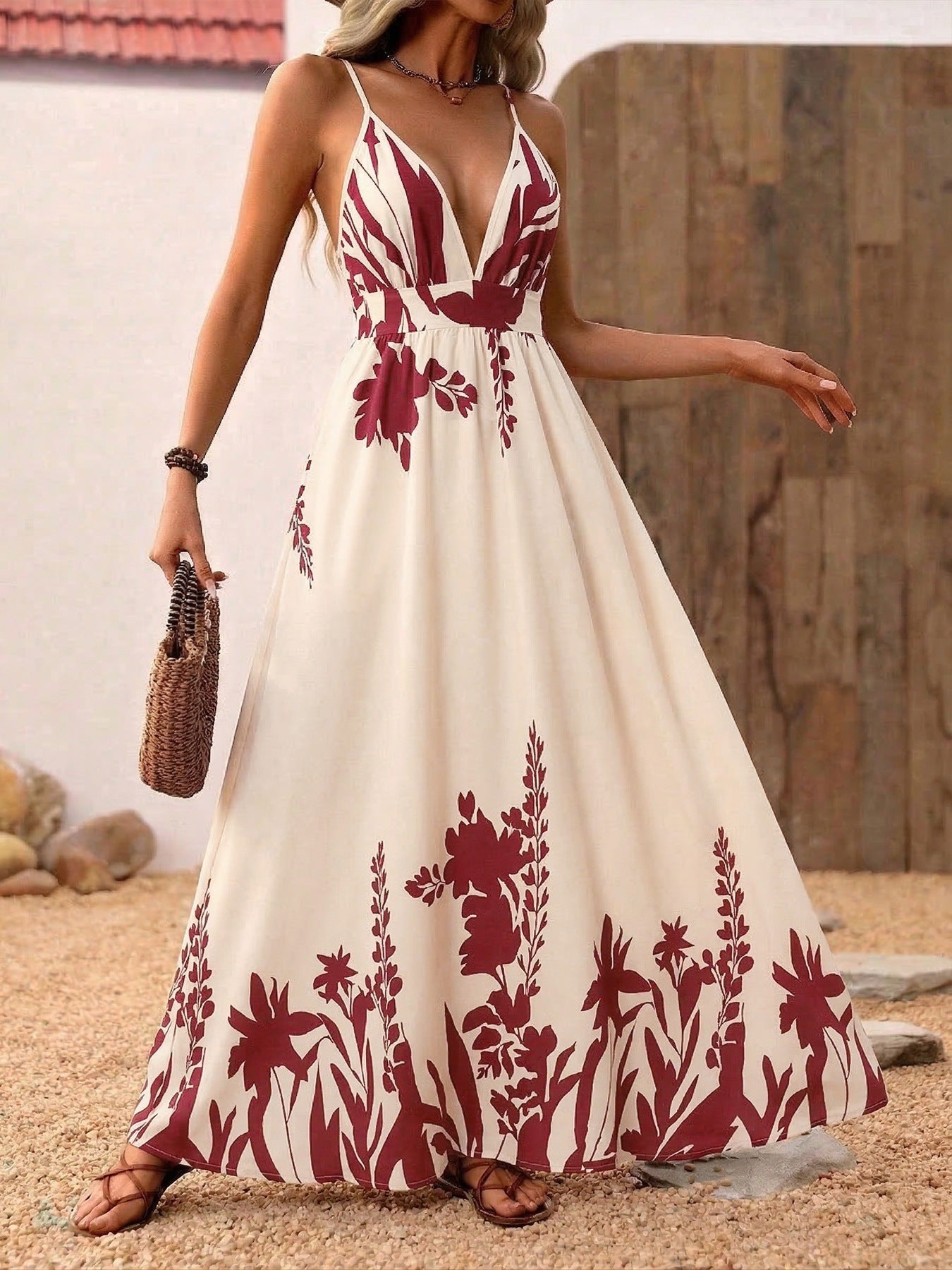 Boho Floral Maxi Sundress