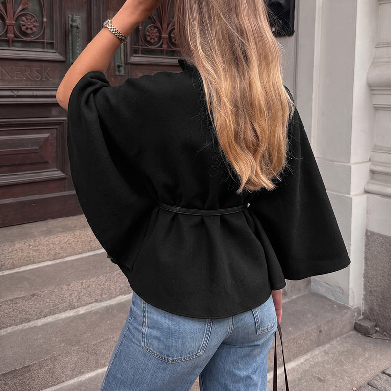 Women's Cape Coat - back view