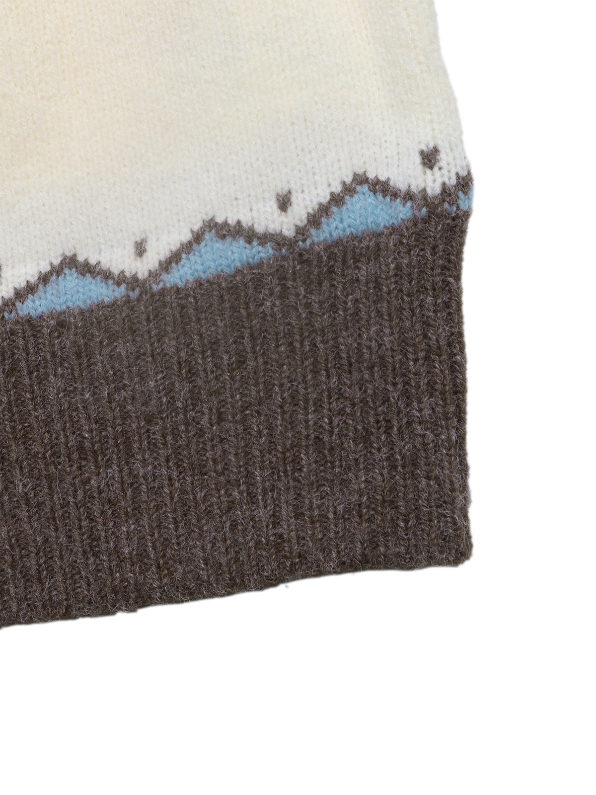 Crew Neck Fair Isle Yoke Knit Jumper