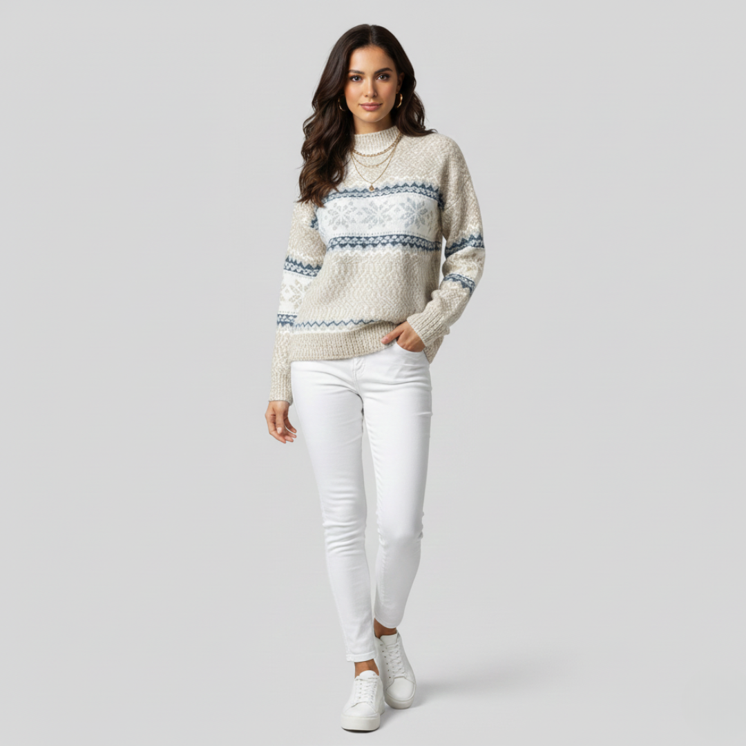 Women's Fair Isle Snowflake Jumper