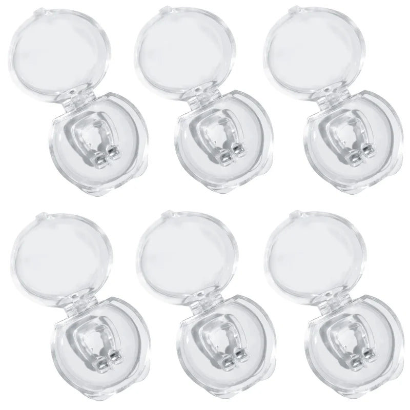 1/2/4PCS Silicone Magnetic Anti Snore Stop Snoring Nose Clip Easy Breathe Improve Sleep Aid Apnea Guard Night Device With Case - AliExpress 66
