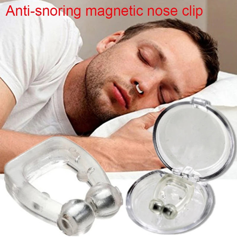 1/2/4PCS Silicone Magnetic Anti Snore Stop Snoring Nose Clip Easy Breathe Improve Sleep Aid Apnea Guard Night Device With Case - AliExpress 66
