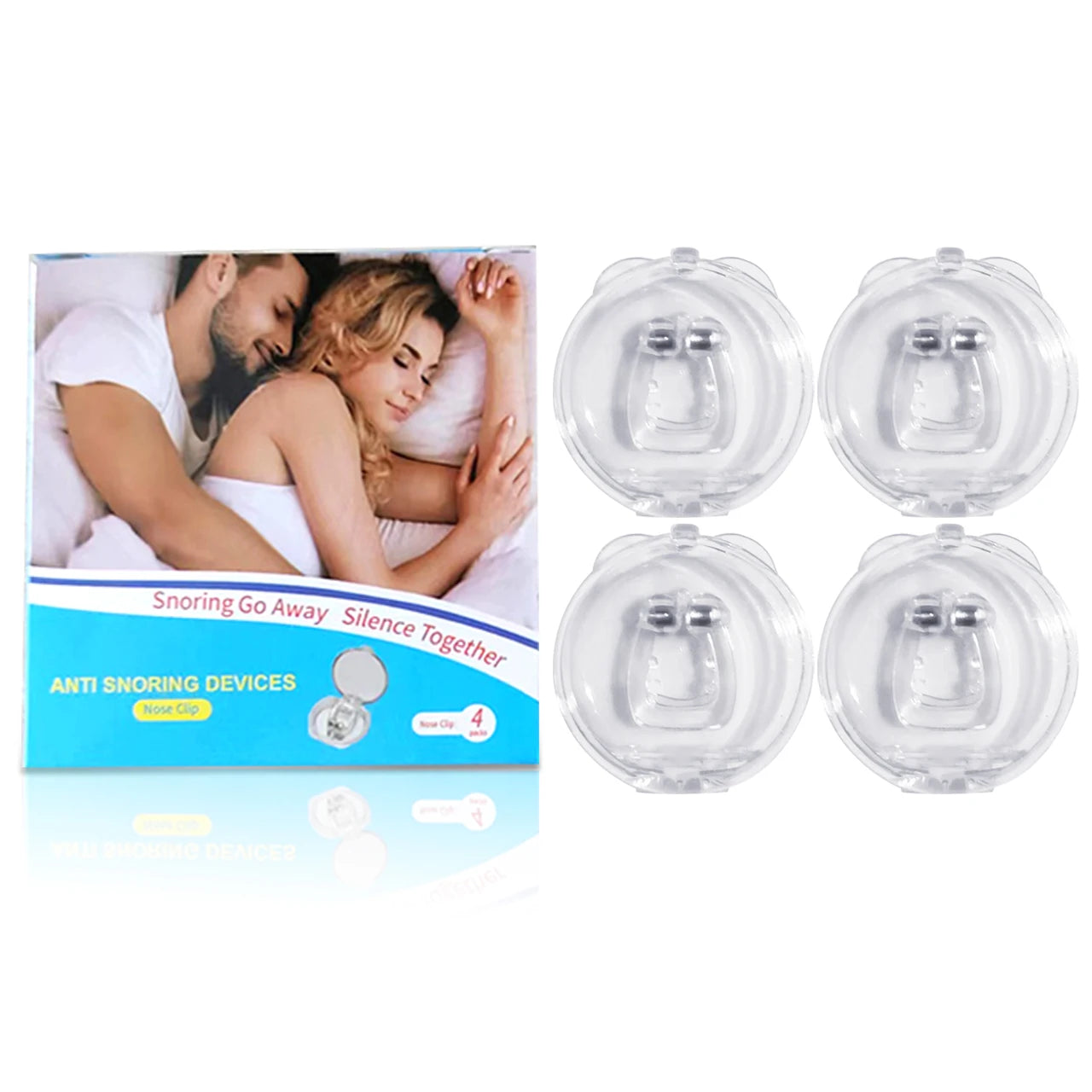 1/2/4PCS Silicone Magnetic Anti Snore Stop Snoring Nose Clip Easy Breathe Improve Sleep Aid Apnea Guard Night Device With Case - AliExpress 66