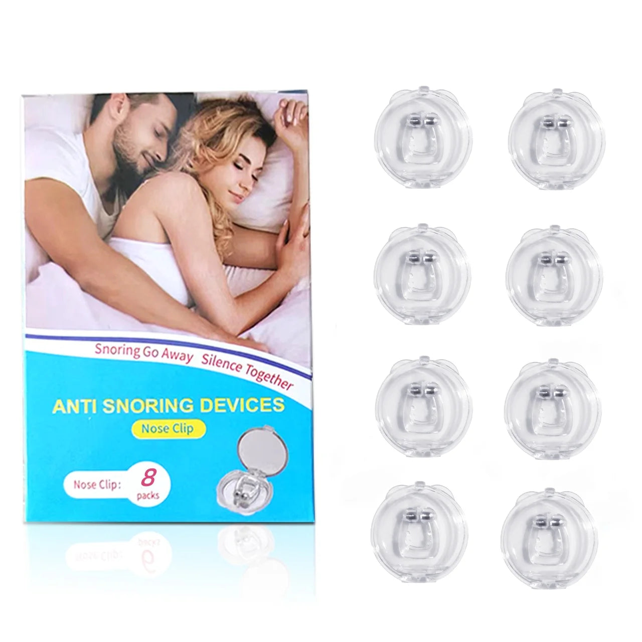 1/2/4PCS Silicone Magnetic Anti Snore Stop Snoring Nose Clip Easy Breathe Improve Sleep Aid Apnea Guard Night Device With Case - AliExpress 66