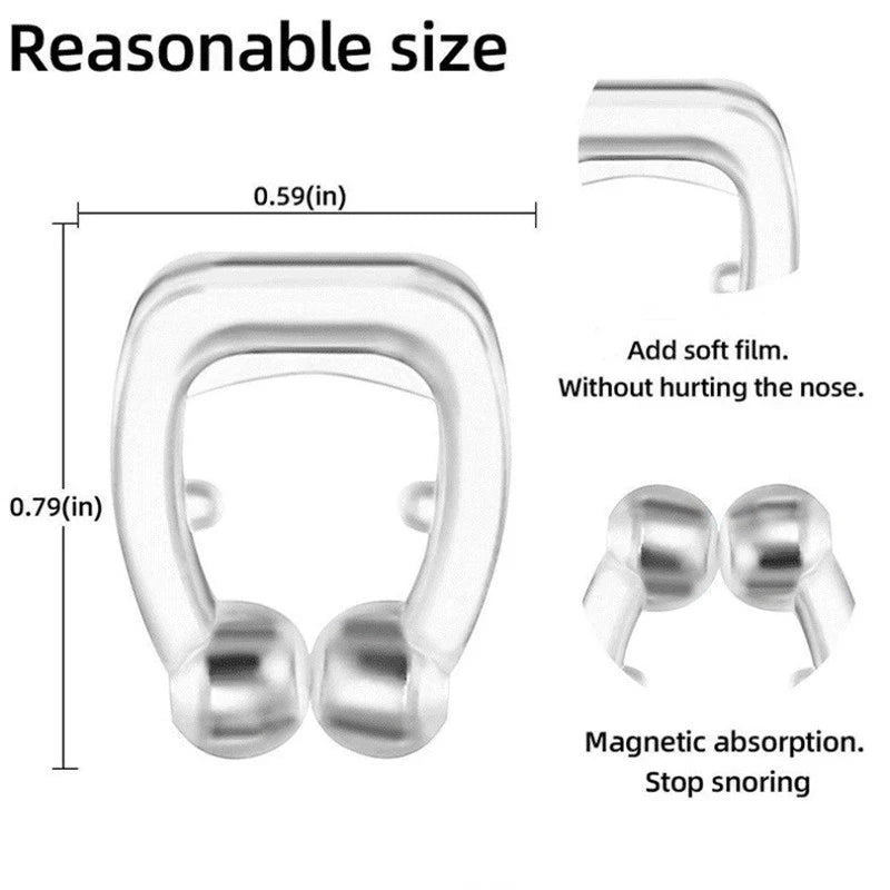 1/2/4PCS Silicone Magnetic Anti Snore Stop Snoring Nose Clip Easy Breathe Improve Sleep Aid Apnea Guard Night Device With Case - AliExpress 66