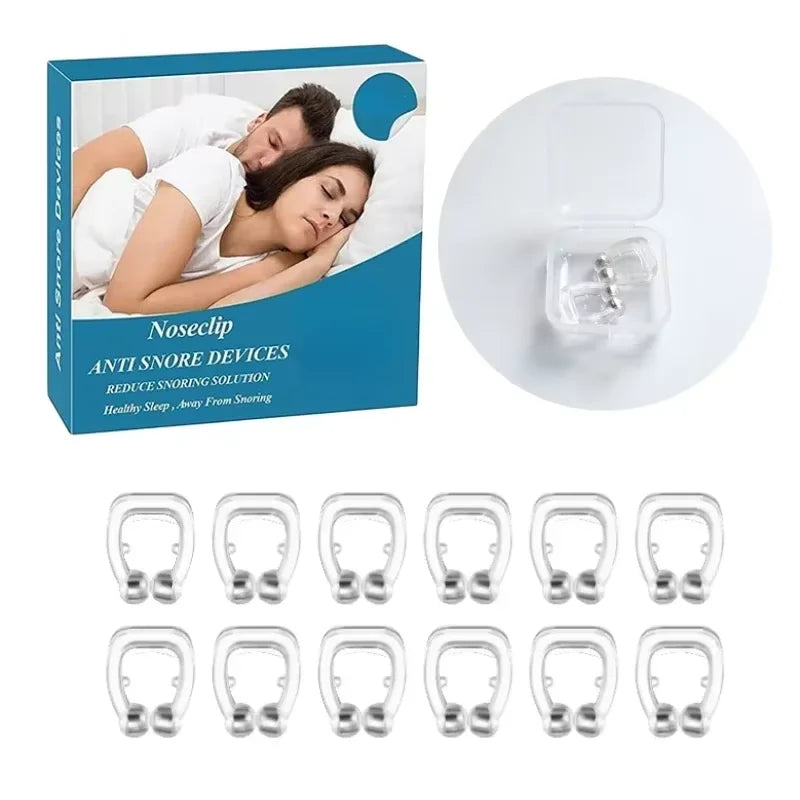1/2/4PCS Silicone Magnetic Anti Snore Stop Snoring Nose Clip Easy Breathe Improve Sleep Aid Apnea Guard Night Device With Case - AliExpress 66