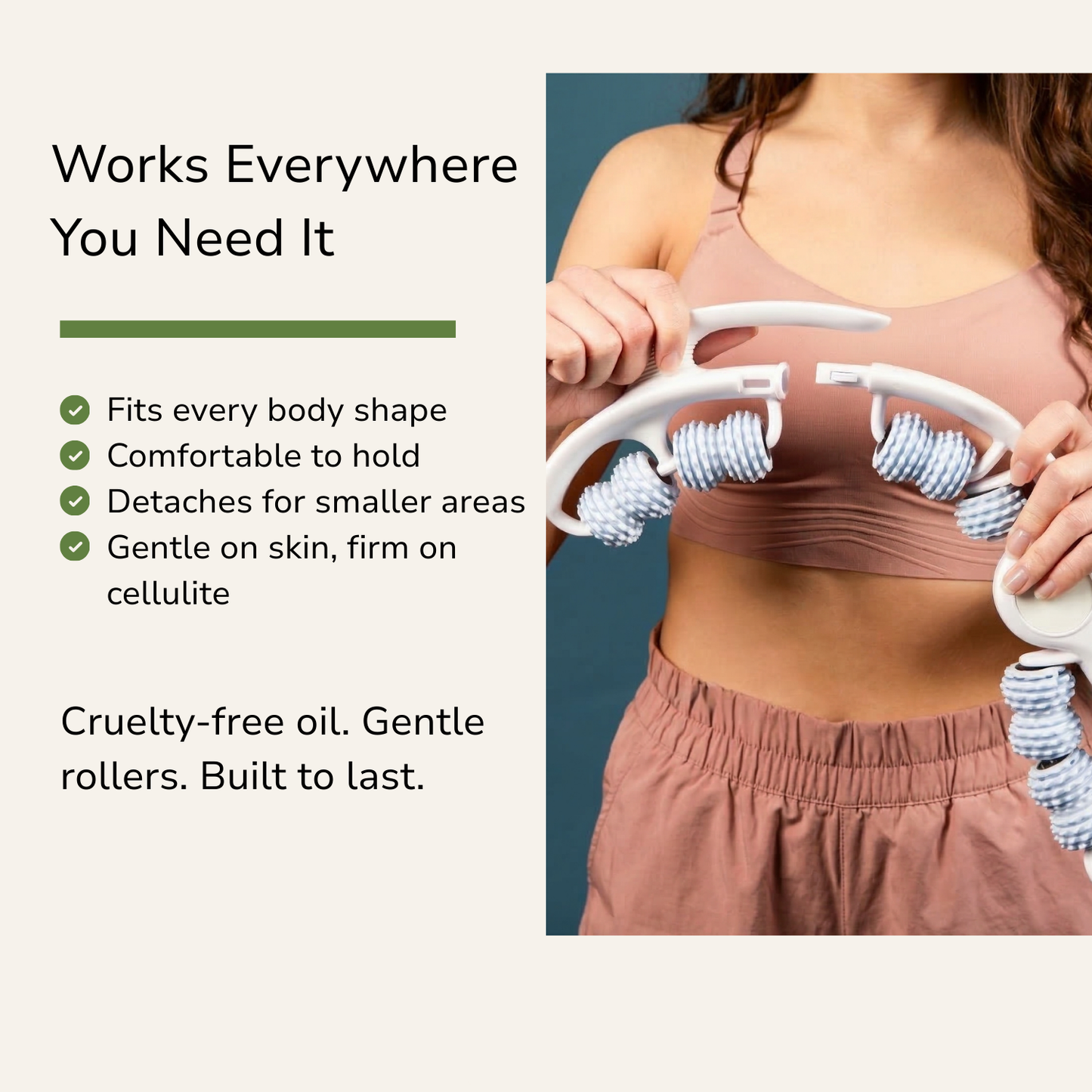 Almorio Anti-Cellulite Body Roller & Massage Oil Kit