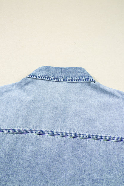 Women's Blue Denim Summer Mini Dress