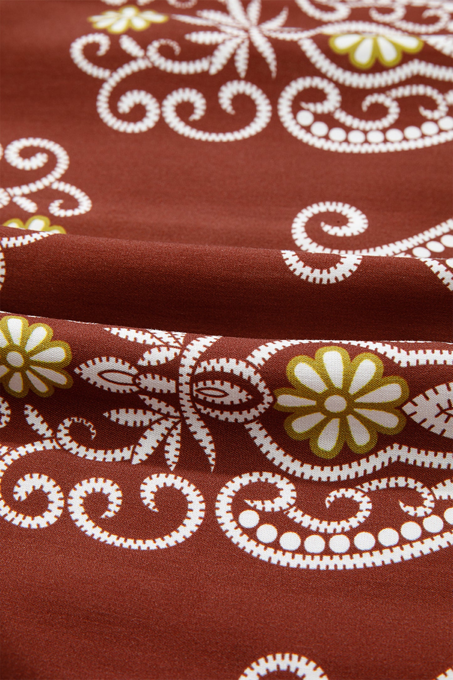 Women's Brown Floral Summer Midi Dress
