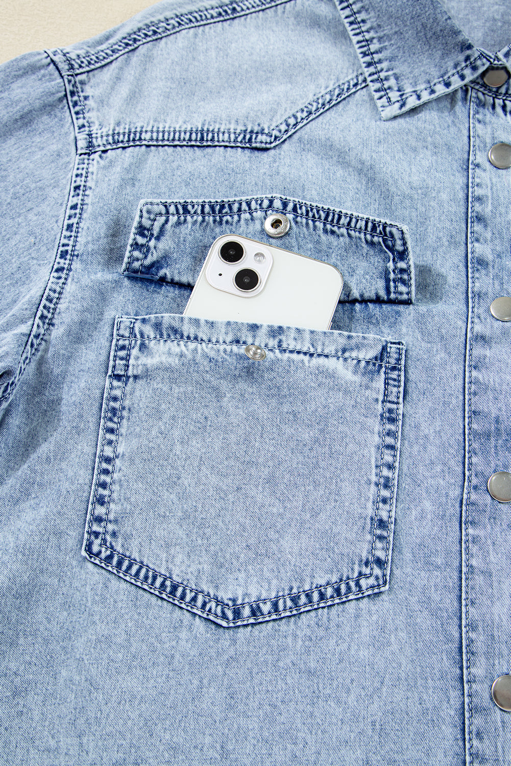 Women's Blue Denim Summer Mini Dress