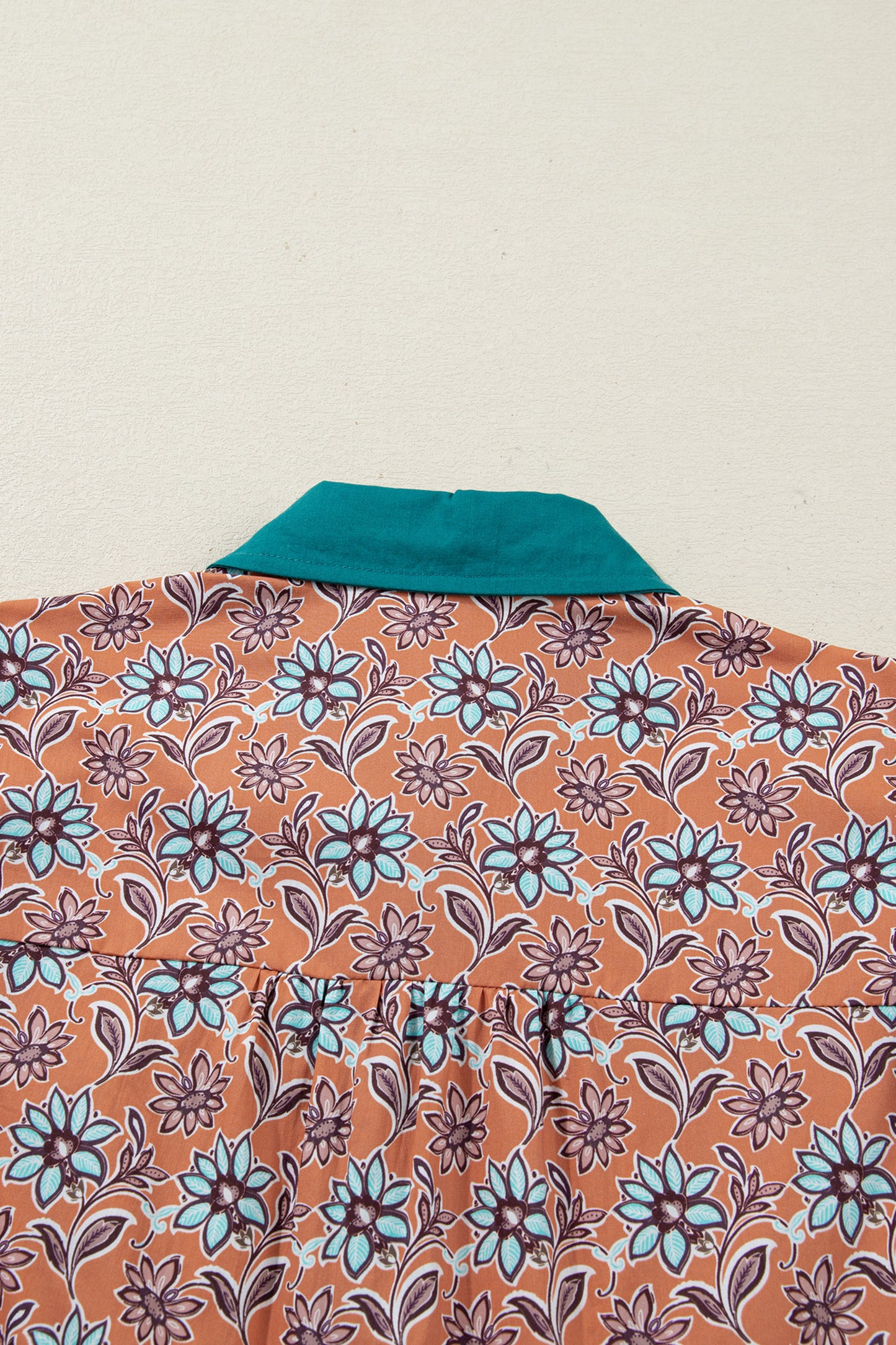 Women's Orange Boho Floral Summer Mini Dress