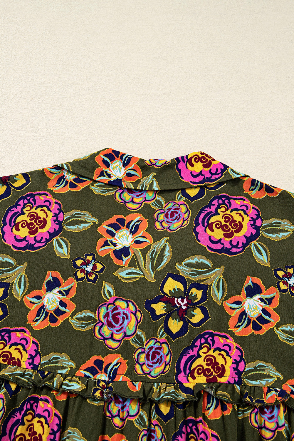 Women's Green Floral Summer Mini Dress
