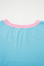 Colourblock Co-ord Set with Drop Shoulder Top and Skort