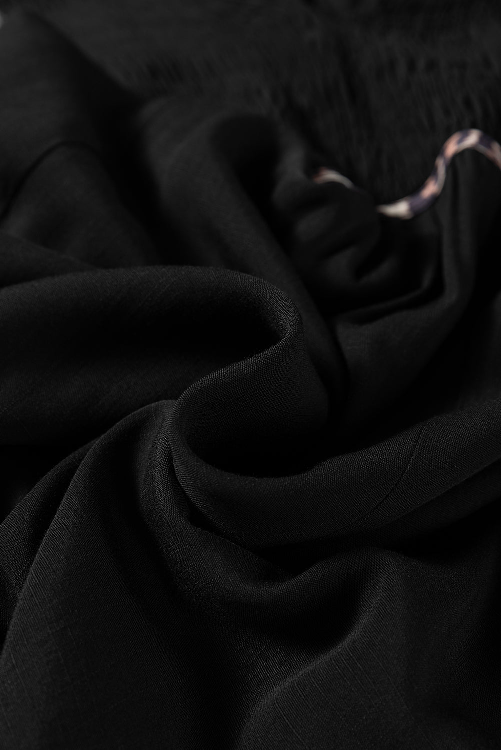 Women's Black V Neck Long Sleeve Summer Maxi Dress