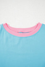 Colourblock Co-ord Set with Drop Shoulder Top and Skort
