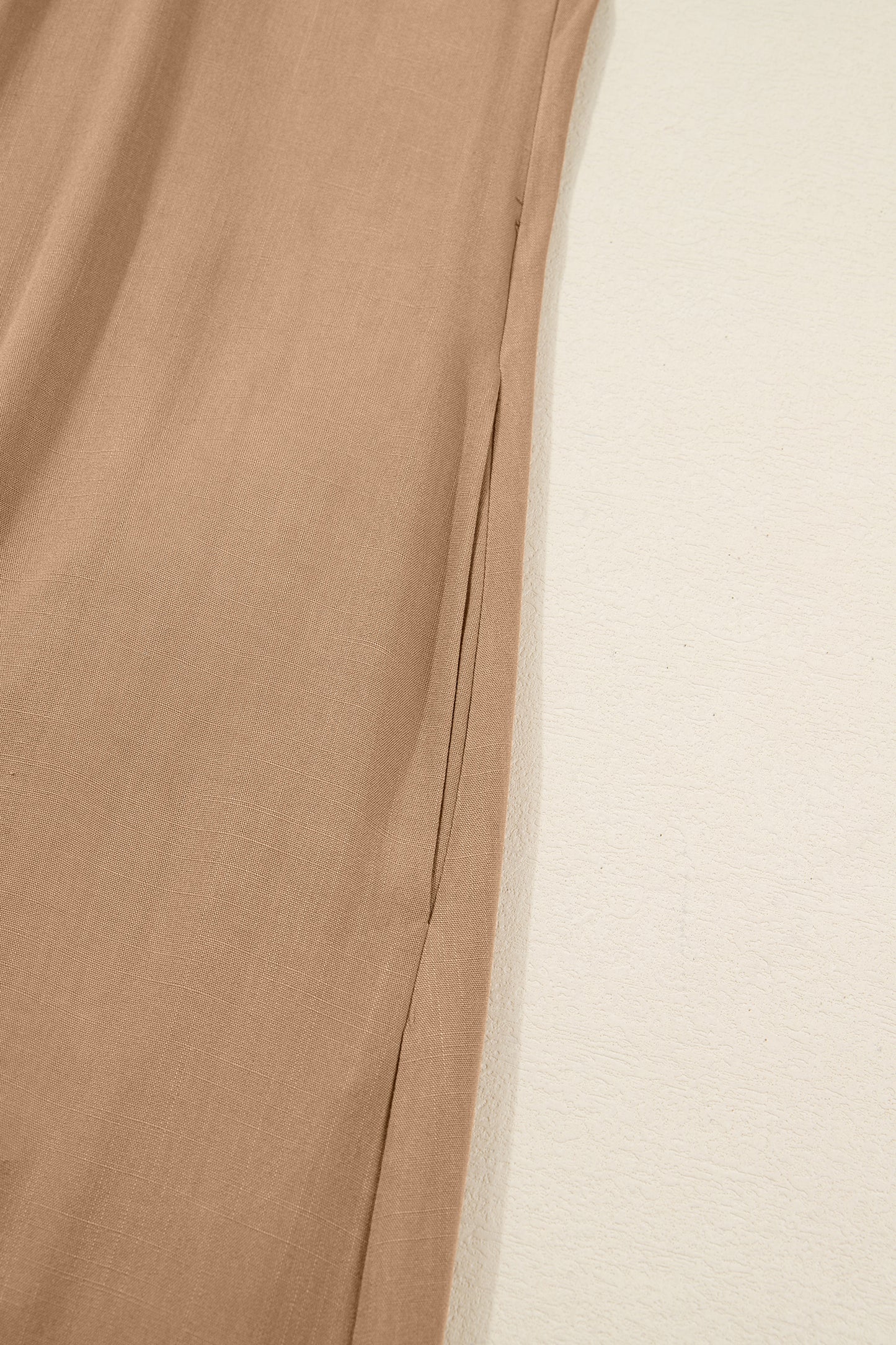 Women's Brown V Neckline Plus Size Summer Maxi Dress