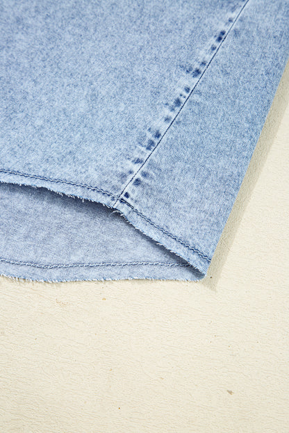 Women's Blue Denim Summer Mini Dress