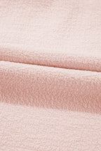 Light Pink Textured Flutter Sleeve Square Neck Bow Back Mini Dress