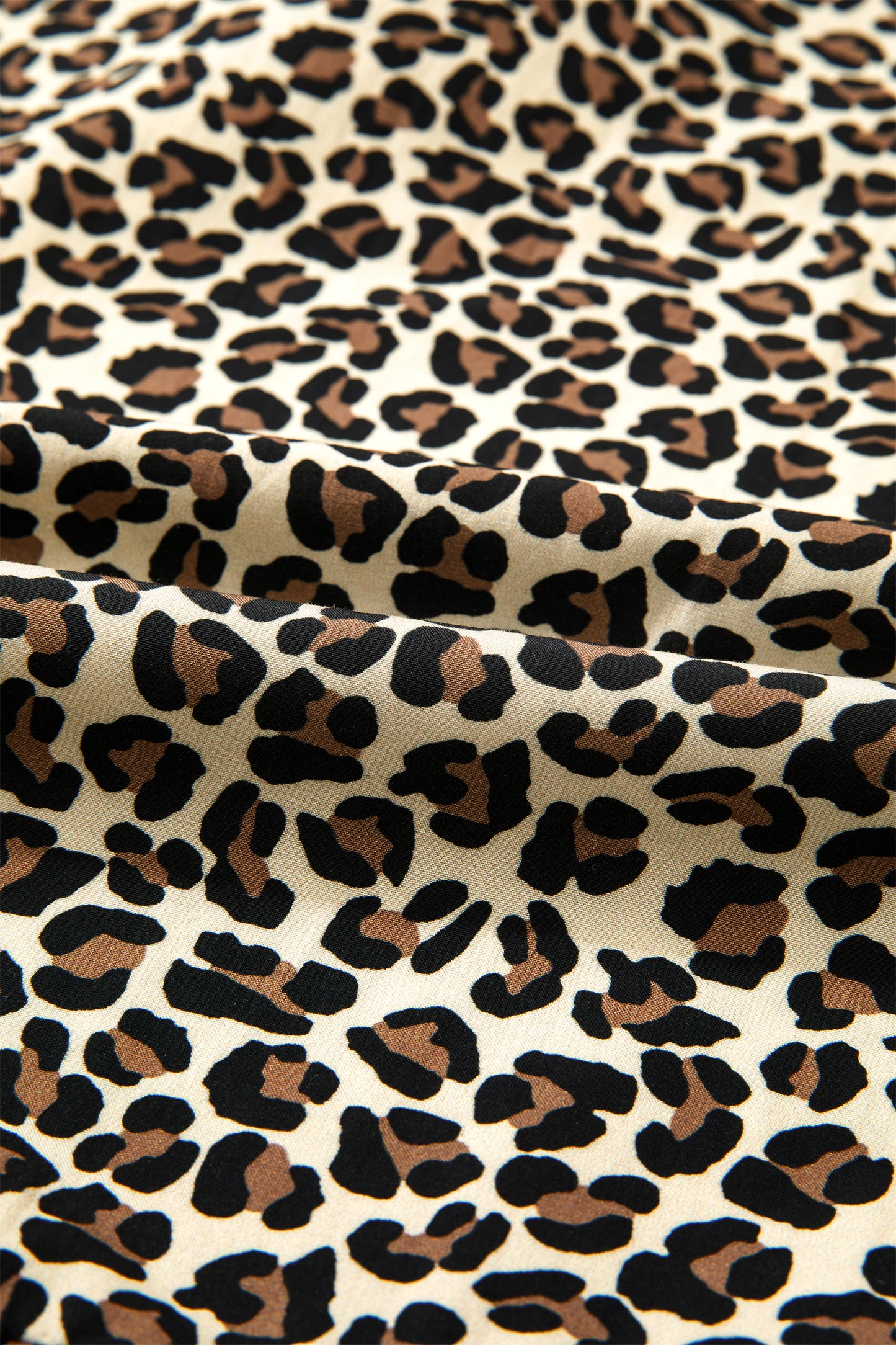 Women's Black Leopard V Neck Summer Mini Dress